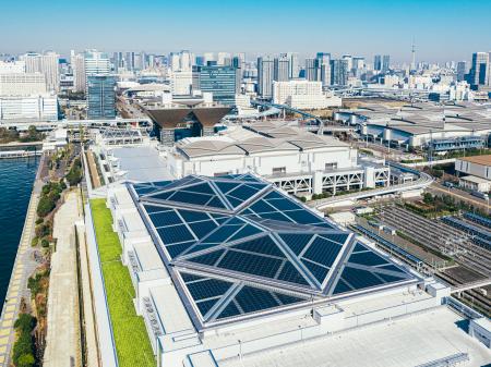 東京ビッグサイト 南展示棟 太陽光発電826kW 令和元年竣工